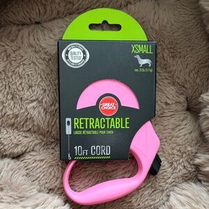 Great Choice Pink Retractable Dog Leash XS
